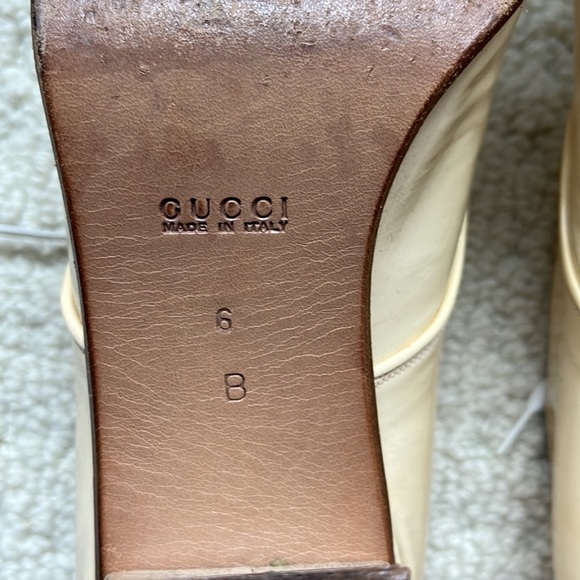 Gucci 2-Tone Patent Leather Heeled Oxfords Shoes Size 6 EUC - Picture 9 of 14